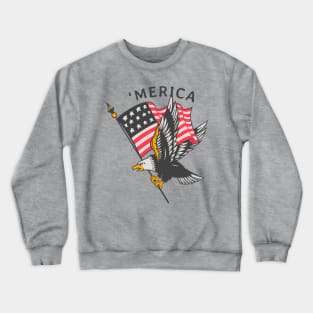 Eagle 'Merica 4th of July Crewneck Sweatshirt